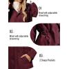 imageSaphiRose Womens Long Rain Jacket Waterproof Rain Coat with Hood Outdoor Light Raincoats WindbreakerRedPlaid