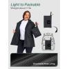 image:imageSaphiRose Womens Plus Size Raincoat with hood Waterproof Rain Jackets Light Packable Windbreaker JacketBlack