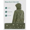 image:imageSaphiRose Womens Plus Size Raincoat with hood Waterproof Rain Jackets Light Packable Windbreaker JacketNavy