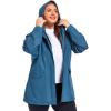 image:imageSaphiRose Womens Plus Size Raincoat with hood Waterproof Rain Jackets Light Packable Windbreaker JacketDeep Green