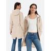 image:imageSaphiRose Womens Long Packable Raincoat Waterproof Rain Jacket Lightweight Outdoor Windbreaker with HoodBeige