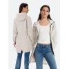 image:imageSaphiRose Womens Long Packable Raincoat Waterproof Rain Jacket Lightweight Outdoor Windbreaker with HoodCloud White