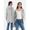 image:imageSaphiRose Womens Long Packable Raincoat Waterproof Rain Jacket Lightweight Outdoor Windbreaker with HoodLight Gray