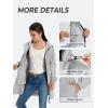 image:imageSaphiRose Womens Long Packable Raincoat Waterproof Rain Jacket Lightweight Outdoor Windbreaker with HoodLight Gray