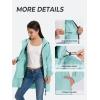 image:imageSaphiRose Womens Long Packable Raincoat Waterproof Rain Jacket Lightweight Outdoor Windbreaker with HoodLight Green