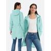 image:imageSaphiRose Womens Long Packable Raincoat Waterproof Rain Jacket Lightweight Outdoor Windbreaker with HoodLight Green