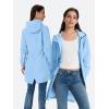 image:imageSaphiRose Womens Long Packable Raincoat Waterproof Rain Jacket Lightweight Outdoor Windbreaker with HoodSky Blue