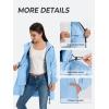 image:imageSaphiRose Womens Long Packable Raincoat Waterproof Rain Jacket Lightweight Outdoor Windbreaker with HoodSky Blue