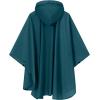 image:imageSaphiRose Lightweight Kids Rain Poncho Waterproof Jacket Zipper Up Rain CoatTeal