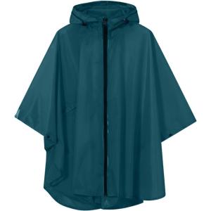 image:imageSaphiRose Lightweight Kids Rain Poncho Waterproof Jacket Zipper Up Rain CoatTeal