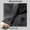 image:imageSaphiRose Unisex Rain Poncho Waterproof Raincoat Hooded for Adults Women with PocketsAblackwhite