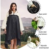 image:imageSaphiRose Unisex Rain Poncho Waterproof Raincoat Hooded for Adults Women with PocketsAblackwhite