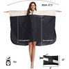 image:imageSaphiRose Unisex Rain Poncho Waterproof Raincoat Hooded for Adults Women with PocketsAblackwhite