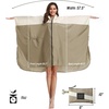 image:imageSaphiRose Unisex Rain Poncho Waterproof Raincoat Hooded for Adults Women with PocketsAkhakiwhite
