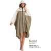 image:imageSaphiRose Unisex Rain Poncho Waterproof Raincoat Hooded for Adults Women with PocketsAkhakiwhite
