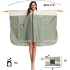 image:imageSaphiRose Unisex Rain Poncho Waterproof Raincoat Hooded for Adults Women with PocketsAlight Greenwhite