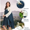 image:imageSaphiRose Unisex Rain Poncho Waterproof Raincoat Hooded for Adults Women with PocketsAnavywhite