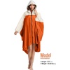 image:imageSaphiRose Unisex Rain Poncho Waterproof Raincoat Hooded for Adults Women with PocketsAorangewhite