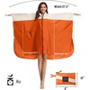 image:imageSaphiRose Unisex Rain Poncho Waterproof Raincoat Hooded for Adults Women with PocketsAorangewhite