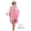 image:imageSaphiRose Unisex Rain Poncho Waterproof Raincoat Hooded for Adults Women with PocketsApinkwhite