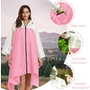 image:imageSaphiRose Unisex Rain Poncho Waterproof Raincoat Hooded for Adults Women with PocketsApinkwhite
