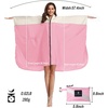 image:imageSaphiRose Unisex Rain Poncho Waterproof Raincoat Hooded for Adults Women with PocketsApinkwhite