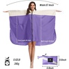 image:imageSaphiRose Unisex Rain Poncho Waterproof Raincoat Hooded for Adults Women with PocketsApurplewhite