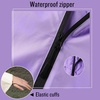 image:imageSaphiRose Unisex Rain Poncho Waterproof Raincoat Hooded for Adults Women with PocketsApurplewhite
