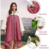 image:imageSaphiRose Unisex Rain Poncho Waterproof Raincoat Hooded for Adults Women with PocketsArose Redwhite