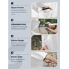 image:imageSaphiRose Unisex Rain Poncho Waterproof Raincoat Hooded for Adults Women with PocketsBeige