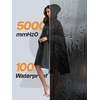 image:imageSaphiRose Unisex Rain Poncho Waterproof Raincoat Hooded for Adults Women with PocketsBlack