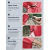 image:imageSaphiRose Unisex Rain Poncho Waterproof Raincoat Hooded for Adults Women with PocketsBurgundy