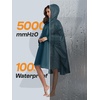 image:imageSaphiRose Unisex Rain Poncho Waterproof Raincoat Hooded for Adults Women with PocketsDeep Blue