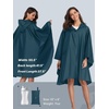 image:imageSaphiRose Unisex Rain Poncho Waterproof Raincoat Hooded for Adults Women with PocketsDeep Blue