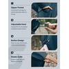 image:imageSaphiRose Unisex Rain Poncho Waterproof Raincoat Hooded for Adults Women with PocketsDeep Blue