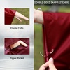 image:imageSaphiRose Unisex Rain Poncho Waterproof Raincoat Hooded for Adults Women with PocketsGradient Burgundy