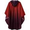 image:imageSaphiRose Unisex Rain Poncho Waterproof Raincoat Hooded for Adults Women with PocketsGradient Burgundy