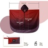 image:imageSaphiRose Unisex Rain Poncho Waterproof Raincoat Hooded for Adults Women with PocketsGradient Burgundy
