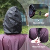 image:imageSaphiRose Unisex Rain Poncho Waterproof Raincoat Hooded for Adults Women with PocketsGradient Dark Purple