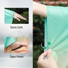 image:imageSaphiRose Unisex Rain Poncho Waterproof Raincoat Hooded for Adults Women with PocketsGradient Green Red