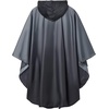 image:imageSaphiRose Unisex Rain Poncho Waterproof Raincoat Hooded for Adults Women with PocketsGradient Grey