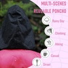 image:imageSaphiRose Unisex Rain Poncho Waterproof Raincoat Hooded for Adults Women with PocketsGradient Purpleblack