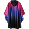 image:imageSaphiRose Unisex Rain Poncho Waterproof Raincoat Hooded for Adults Women with PocketsGradient Purpleblack