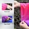 image:imageSaphiRose Unisex Rain Poncho Waterproof Raincoat Hooded for Adults Women with PocketsGradient Purpleblack