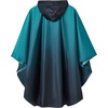 image:imageSaphiRose Unisex Rain Poncho Waterproof Raincoat Hooded for Adults Women with PocketsGradient Teal