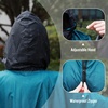 image:imageSaphiRose Unisex Rain Poncho Waterproof Raincoat Hooded for Adults Women with PocketsGradient Teal