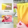 image:imageSaphiRose Unisex Rain Poncho Waterproof Raincoat Hooded for Adults Women with PocketsGradient Yellowrose Red