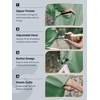 image:imageSaphiRose Unisex Rain Poncho Waterproof Raincoat Hooded for Adults Women with PocketsGreen