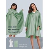 image:imageSaphiRose Unisex Rain Poncho Waterproof Raincoat Hooded for Adults Women with PocketsGreen