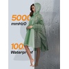 image:imageSaphiRose Unisex Rain Poncho Waterproof Raincoat Hooded for Adults Women with PocketsGreen